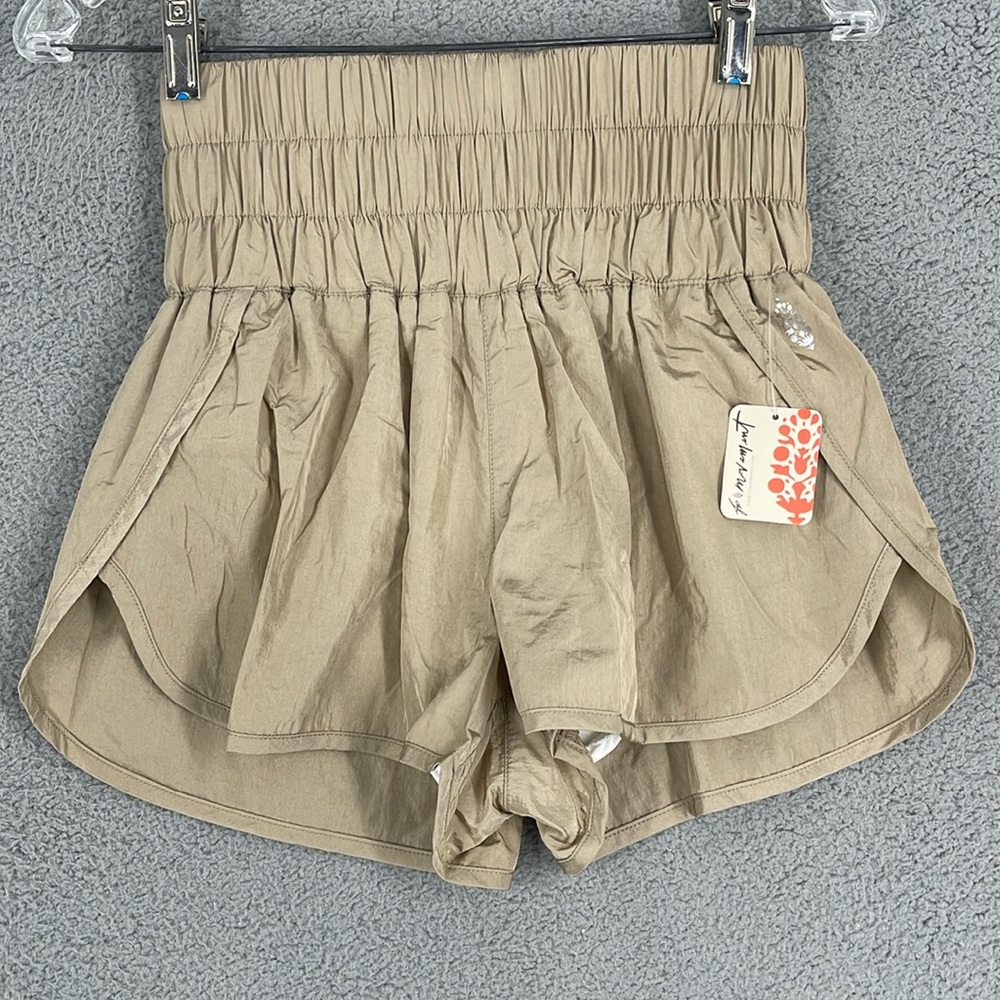 FP Movement by Free People Beige High-Waist Athletic Shorts